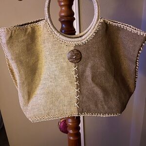 🇺🇸Sale🇺🇸Brown, Cream, and Tan Woven Women's Bag